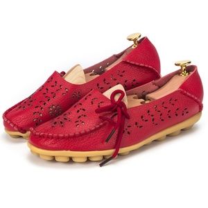 Brand new comfy ladies loafers leather uppers.